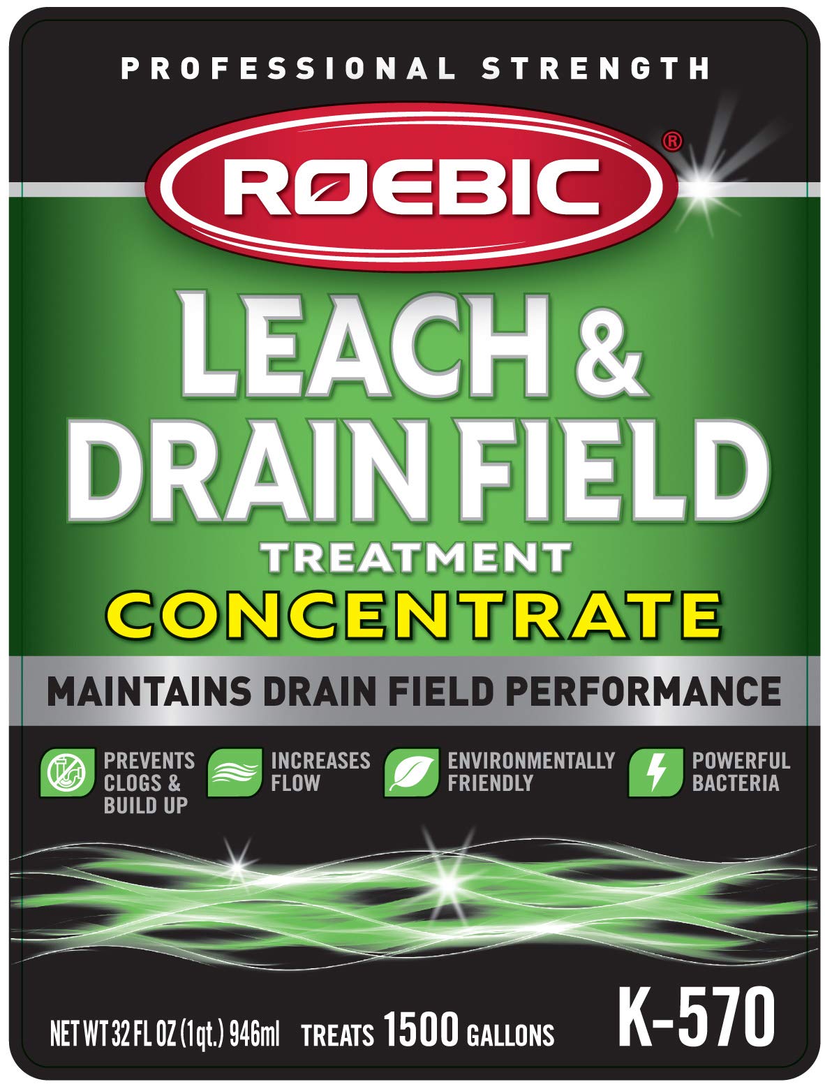 Roebic k 570 q 32 ounce leach and drain field opener concentrate