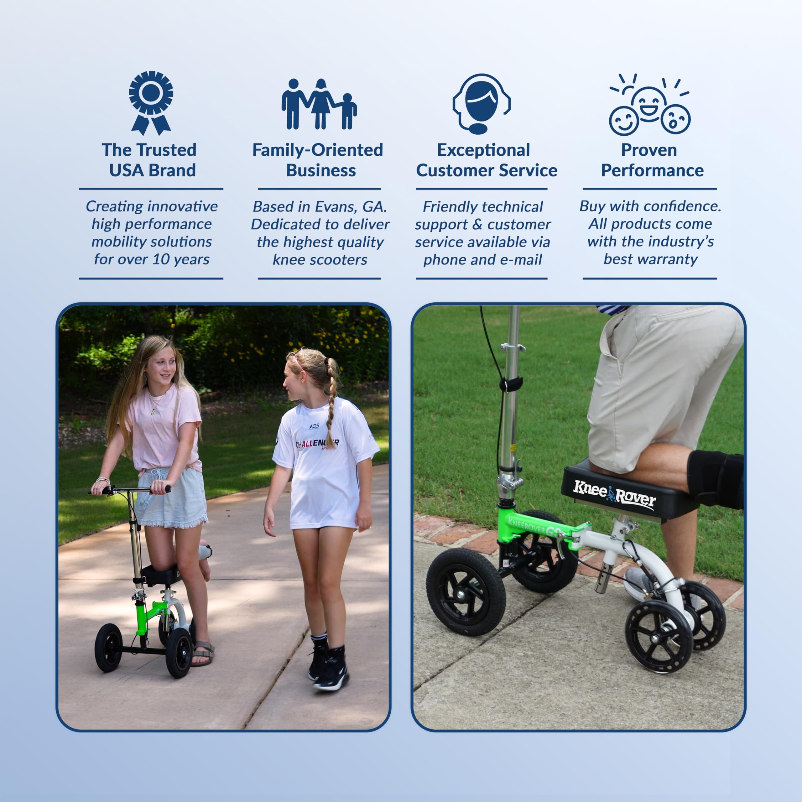 KneeRover GO Hybrid - Most Compact All Terrain Knee Scooter for Adults ...