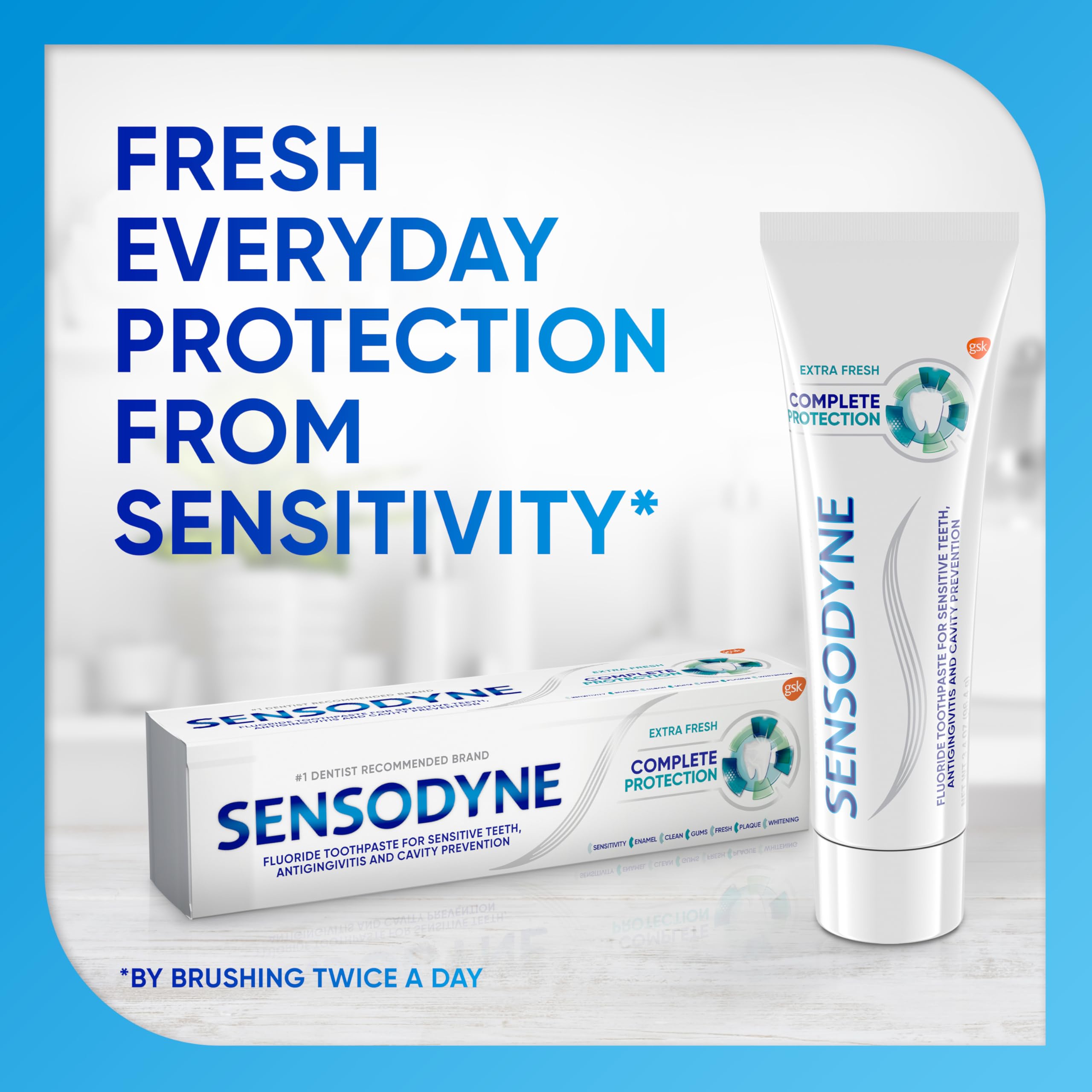 Sensodyne Complete Protection Sensitive Toothpaste For Gingivitis ...